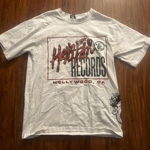 Red and White HellStar Short Sleeve Tee with Graphic Print